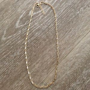 Gold filled paperclip necklace 18inches